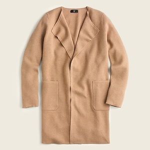 NWT J.Crew Juliette Collarless Sweater-Blazer - Small, Khaki